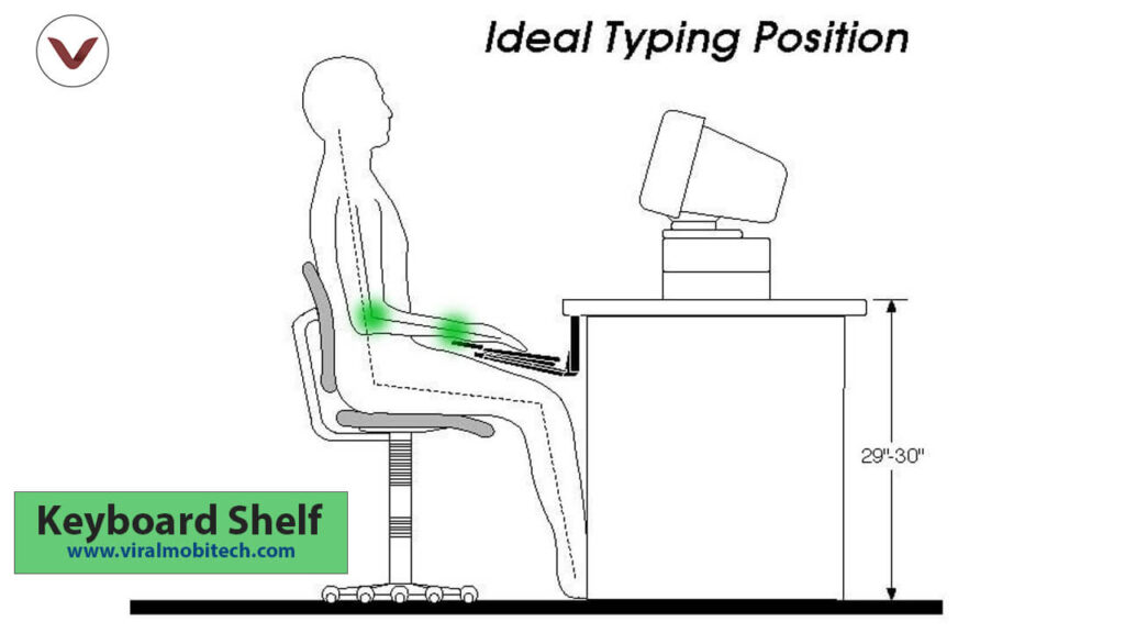 Keyboard Shelf, Shoulders need to be relaxed, not raised